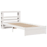 Bed Frame with Headboard without Mattress White 90x200 cm 3305990