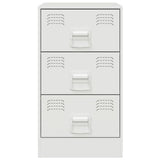 Bedside Cabinets 2 pcs White 34.5x39x62 cm Steel 841786