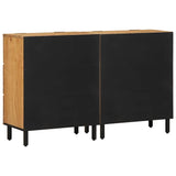 Sideboard Set 2 pcs 120 x 33 x 75 cm Solid Acacia Wood 3310010