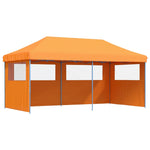 ZNTS Foldable Party Tent Pop-Up with 3 Sidewalls Orange 4004945