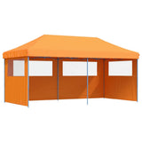 Foldable Party Tent Pop-Up with 3 Sidewalls Orange 4004945