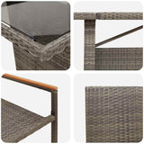 Garden Dining Set 11 pcs Grey Poly Rattan 3365418