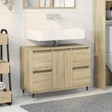 Bathroom Cabinet Sonoma Oak 80x33x60 cm Engineered Wood 849682