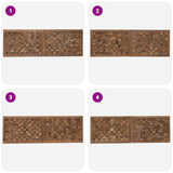 Bed Headboard Natural Solid Teak Wood 42024562
