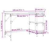 Desk Sonoma Oak 120x50x75 cm Metal and Engineered Wood 845322