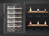 41 Bottle Wine Fridge, 91 Litre Capacity, 45cm Freestanding Wine Cooler Fridge with Glass Door, LED T3398P328365