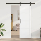 Sliding Door Manual White and black 78 x 232 cm 3333195