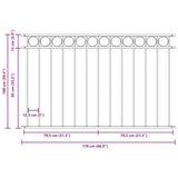Fence Element ASSEN White 170 x 100 cm Steel 42003927