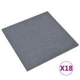 Fall Protection Tiles 18 pcs Rubber 50x50x3 cm Grey 3096597