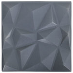 3D Wall Panels 48 pcs 50x50 cm Diamond Grey 12 m² 150920