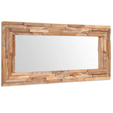 Decorative Mirror Teak 120x60 cm Rectangular 244564