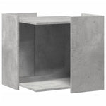 ZNTS Cat Litter Box Enclosure Concrete Grey 53x53x51 cm Engineered Wood 857754