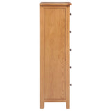 Tall Chest of Drawers 45x32x110 cm Solid Oak Wood 329924