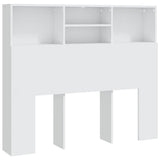 Headboard Cabinet White 120x19x103.5 cm 811853