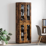 Highboard FLORIN Smoked Oak 60 x 35 x 182 cm Engineered Wood 3397909