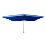 Cantilever Garden Parasol with Wooden Pole 400x300 cm Azure Blue 318435