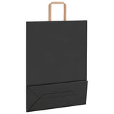 Paper Bags 250 pcs with Handles Black 32x12x42 cm 4101872
