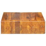 ZNTS Basin Solid Teak Wood 50x35x10 cm 326163