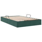 Storage Bed with Mattress Dark Green 120 x 200 cm Velvet 3370091