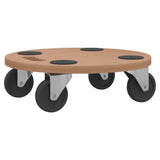 Dolly Trolleys 6 pcs Round Engineered Wood 154888
