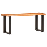 Live Edge Bench 110 cm Solid Acacia Wood and Steel 286456