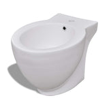 Stand Toilet & Bidet Set White Ceramic 270059