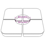 4 Piece Parasol Base Set for Cross Stand Parasol 100 kg PP 847446