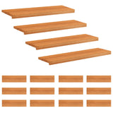 Stair Treads 16 pcs 90 x 25 x 2 cm Light Brown Solid Beech Wood 3446414