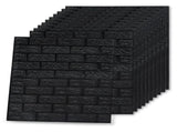 Wallpaper Set of 40 Black PE Foam 70 x 77 cm Wallpaper 150726