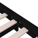 Stack Bed without Mattress Black 90x200 cm Solid Wood Pine 820396