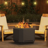 Smokeless Fire Pit Black 58 x 58 x 51 cm Cold-rolled Steel 858974