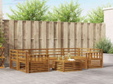 Outdoor Sofa Set 7 pcs Natural Solid Acacia Wood 3374439
