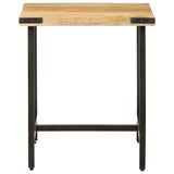 ZNTS Side Table 45x45x50 cm Solid Wood Mango and Iron 372734
