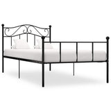 Bed Frame without Mattress Black Metal 90x200 cm 284523
