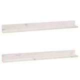 Wall Shelves 2 pcs White 110x11x9 cm Solid Wood Pine 823610