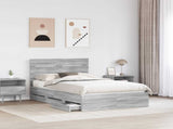 Bed Frame with Drawer Grey Sonoma 120 x 190 cm Engineer Wood 3411852
