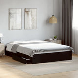 Bed Frame with Drawers without Mattress Black 140x200 cm 3280658