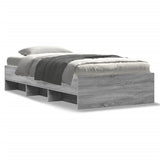 Bed Frame without Mattress Grey Sonoma 90x190 cm Single Engineered Wood 3295707