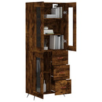 Highboard Smoked Oak 69.5x34x180 cm Engineered Wood 3198574