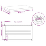 Wall Shelves 2 pcs 50x30 cm Black Stainless Steel 30294