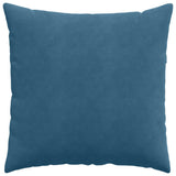 Sofa Pillows 2 pcs Blue 80 x 80 cm Corduroy Fabric 42014056