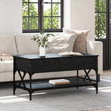 Coffee Table Black Oak 100 x 50 x 50 cm Engineered Wood 883043