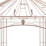 45439 Garden Pavilion Antique Brown 4 m Iron