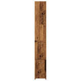 Bathroom Cabinet Old Wood 25x25x170 cm Engineered Wood 856652