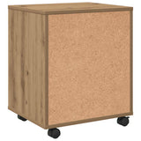 Rolling Cabinet Artisan Oak 45x38x54 cm Engineered Wood 856655