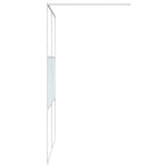 Walk-in Shower Wall White 140x195 cm Clear ESG Glass 152154