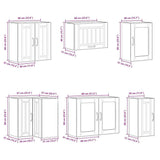 11 Piece Kitchen Cabinet Set Lucca Gloss White Engineered Wood 3314893