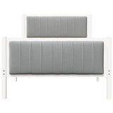 Bed frame White and light grey 100 x 200 cm Solid pine wood 878493