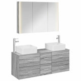 Bathroom Furniture Set 4 pcs Grey Sonoma 3406788