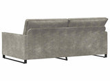 2 Seater Sofa Light Grey 150 x 81 x 82 cm Faux Suede Fabric 42040996